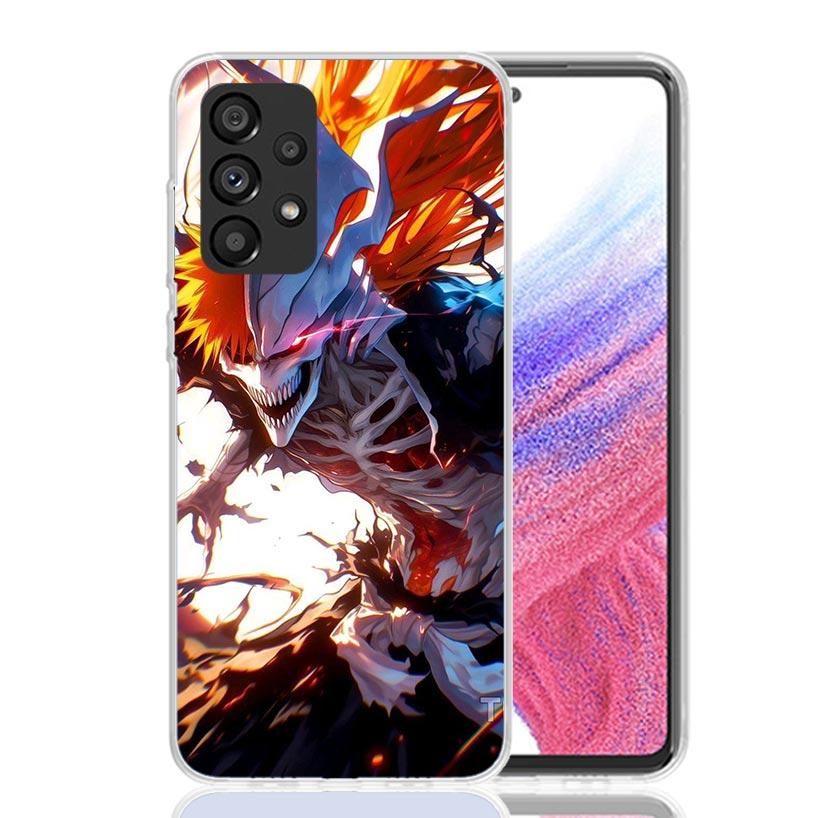 Kurosaki Ichigo Bleach Phone Case for Samsung Galaxy A52 A51 A50S A12 A22 A32 A72 A10S A30S A31 A71 Note 20 Ultra 10 Plus S10 Ga