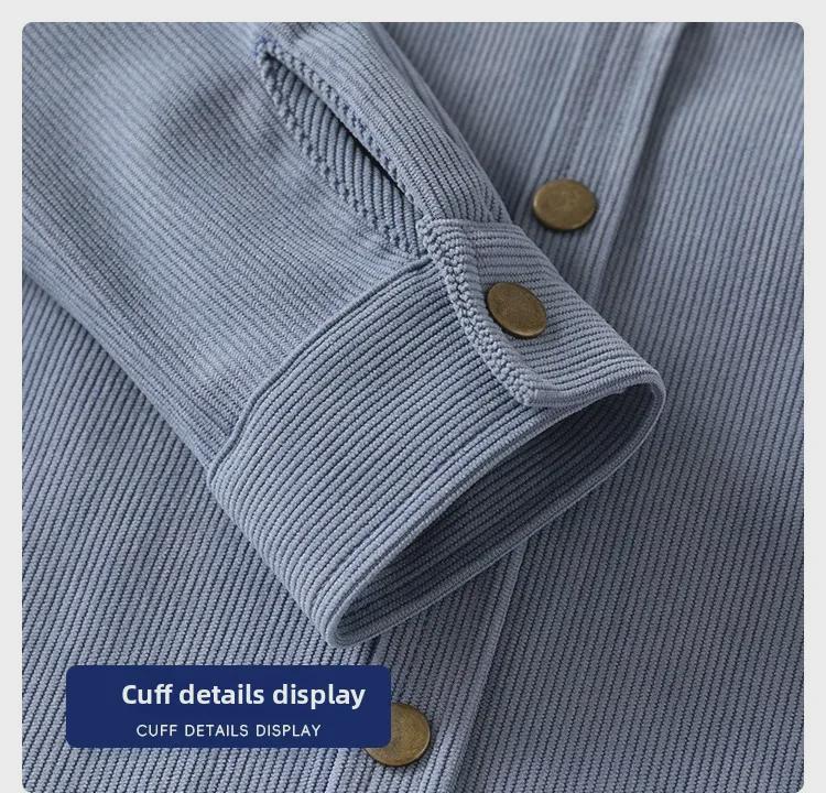 2024 Spring/Autumn Baby Corduroy Shirt - Stylish Korean Solid Color Jacket for Kids