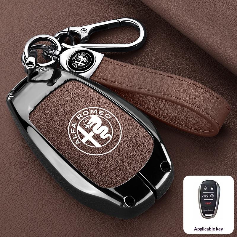 Car Key Bag Keychain Car Remote For Alfa Romeo Giulia 2015 +Stelvio 2016+ Spider Etcetera Key Case Cover Shell Protector KeylessSA0