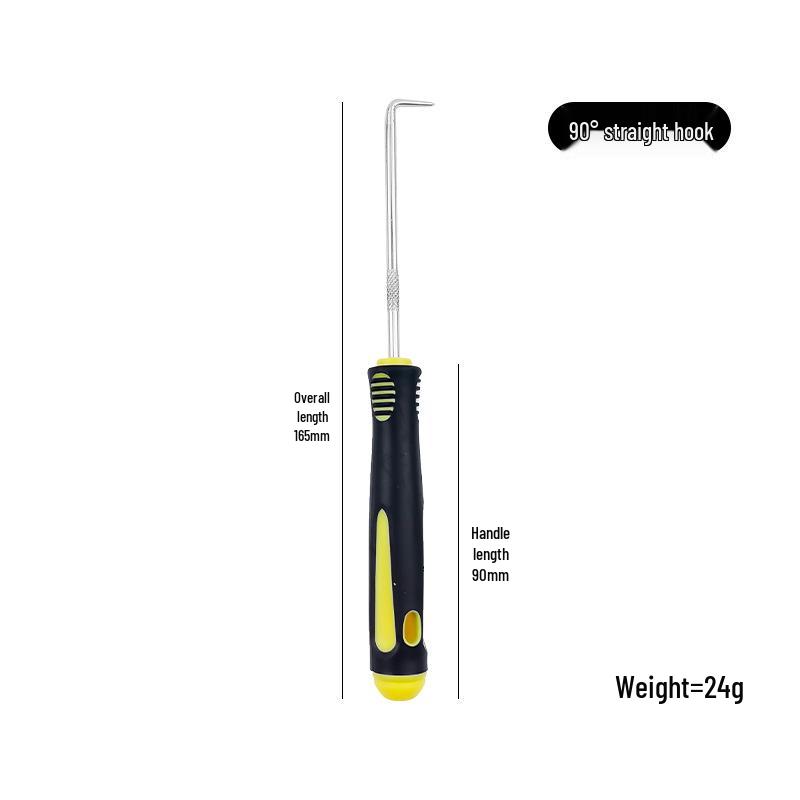 4-Piece Oil Seal Hook Set for Auto Repair - O-Ring Puller & Remover Tools