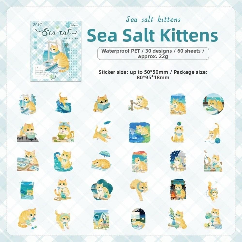 

Cute Cartoon Style Stationery Stickers 60 Sheets Kitten Holiday Pet Stickers Scrapbooking F