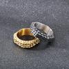 8MM Vintage Knockout Point Pipe Men's Ring Punk Stainless Steel Polygonal Finger Ring Personalized Trendy Jewelry Gift