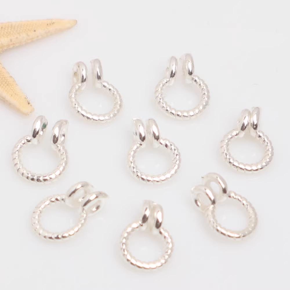 14K Gold plattierter gravierter Doppelkreis-Anhänger & Verbinder für DIY Schmuck