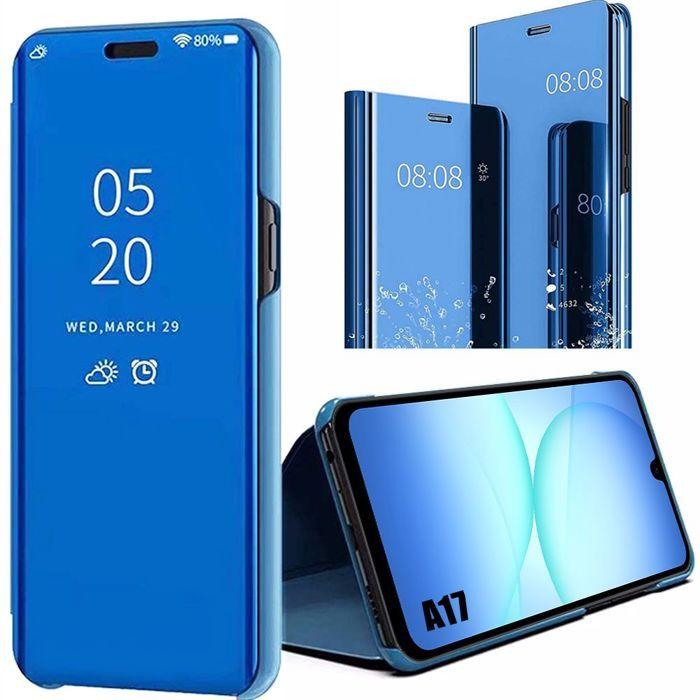Coque de Protection - BOOLING - Samsung Galaxy A17 4G/5G - Effet Miroir Smart Case Antichoc Bleu