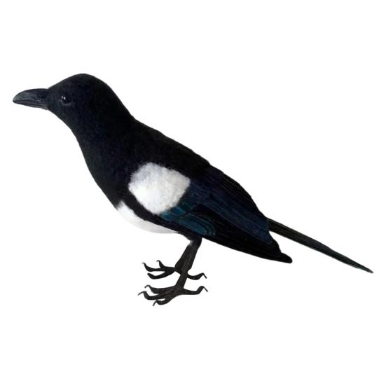 Yousheng Felt Bird Sculpture Handmade Wool Songbirds Figure Realistic Wildlife-Inspired Design Soft Layered Feathers Decorative Figurine