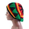 Women Halloween Hat Colorful Knitted Elastic Anti-slip Windproof Thick Witch Cosplay Fake Black Braids Party Carnival Beret