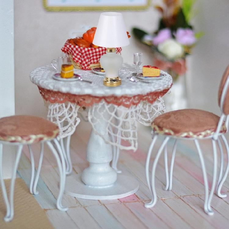 1:12 Dollhouses Living Room Table Kid LED Table Lamp Toy Furniture House Table Lamp Dollhouses Furniture