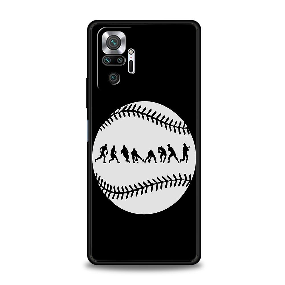Baseball Phone Case For Xiaomi Redmi Note 14 13 5G 10 11 12 Pro Plus 4G 14C 13C 12C 10C Black Cover