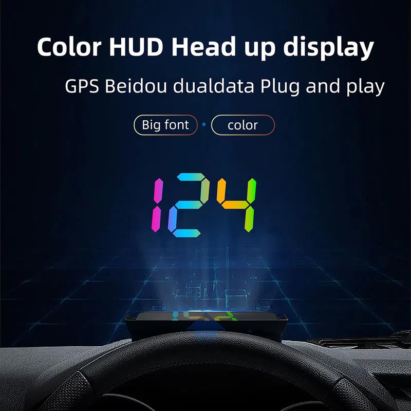 GPS HUD Digital Speedometer Head Up Display For All Car KMH Windshield Projector Car Head Up HD Display Automotive Accessories