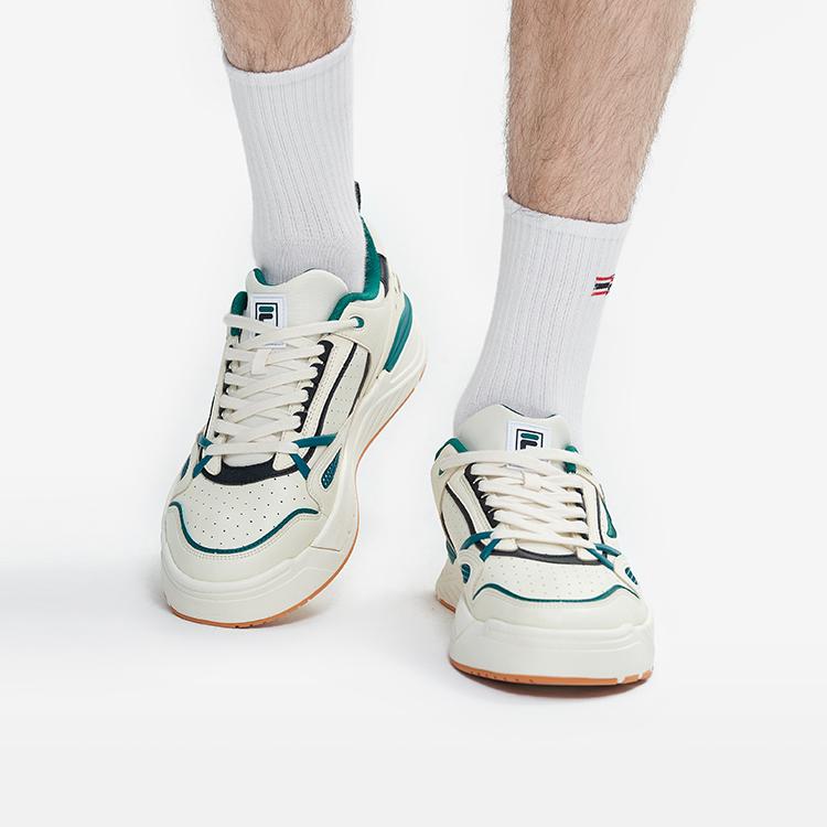 FILA Slam 22 Comfortable Versatile Durable Low-Top Skate Shoes Men Sneakers Off-White Green F12M231217FAC