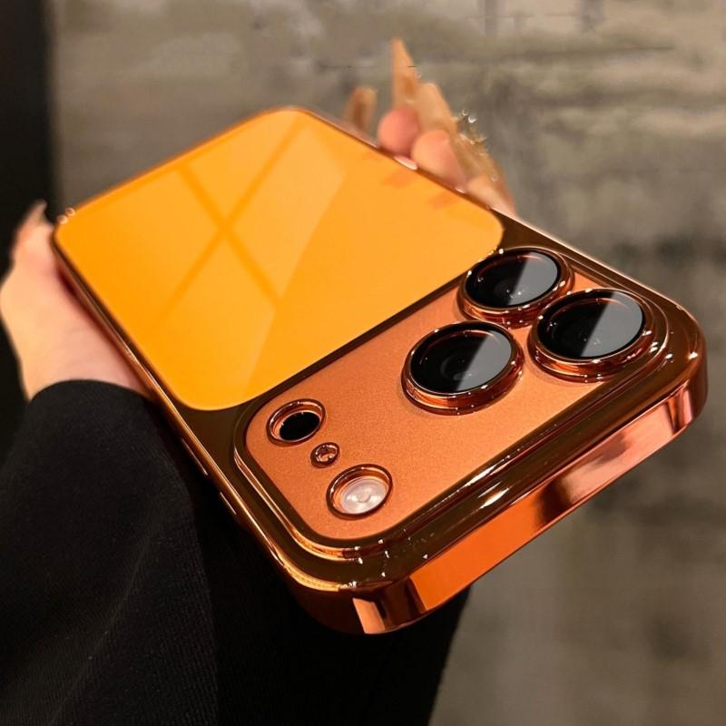 Plating Bumper AG Matte Tempered Glass Camera Protection Case for iPhone 17 16 15 Pro Max Shockproof Hard Back Clear Cover