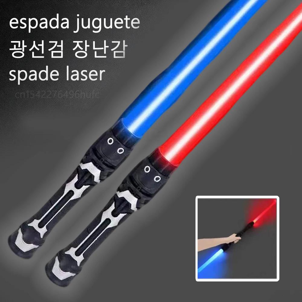 Colorful Extendable Glowing Sword Toy with Flashing Lights, Red Blue Light Up for Children Cosplay Cool Flashing Sword Toys Gift
