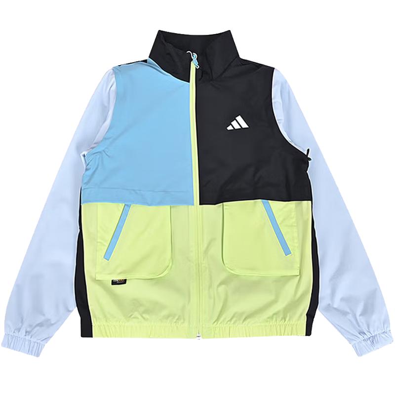 Adidas Boys  Detachable Sleeve Colorblock Woven Sports Jacket KH0237 140CM