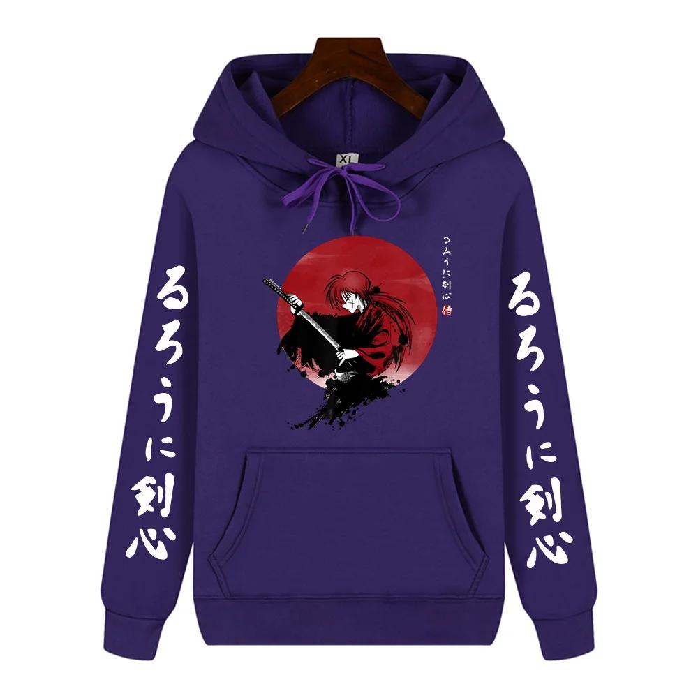 Rurouni Kenshin Handsome Print Autumn/Winter Comfort Soft Thickened Men's High-quality Casual Fashion Street Hoodie