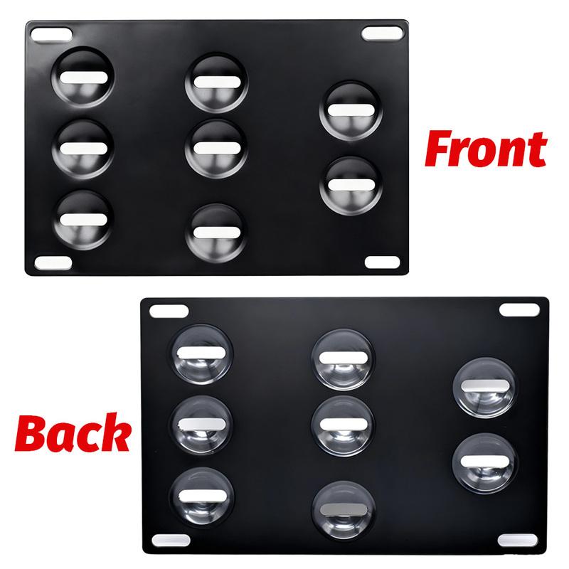 Car Bumper Tow Hook License Plate Mount Bracket No Drill For Infiniti G35 G37 Q60 Q50 2007-2018 For Nissan GT-R 370Z 2013-2018