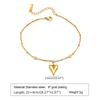 Stainless Steel Anklets Bracelet for Women, Flower Heart Seashell Charms Layered Anklets, Waterproof Gold Plated Anklet