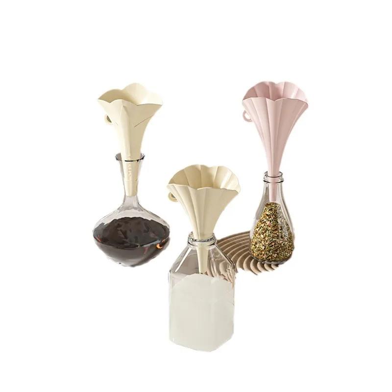 Folding Funnel with Support Multifunctional Mini Home Kitchen Small Caliber Oil Funnel Pouring Funnel