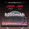 In Stock Three-Mode Wireless Mechanical Keyboard with Wired/Bluetooth Options, Color Blocking, Knob, Hot-swappable Keys, and Side Engravings