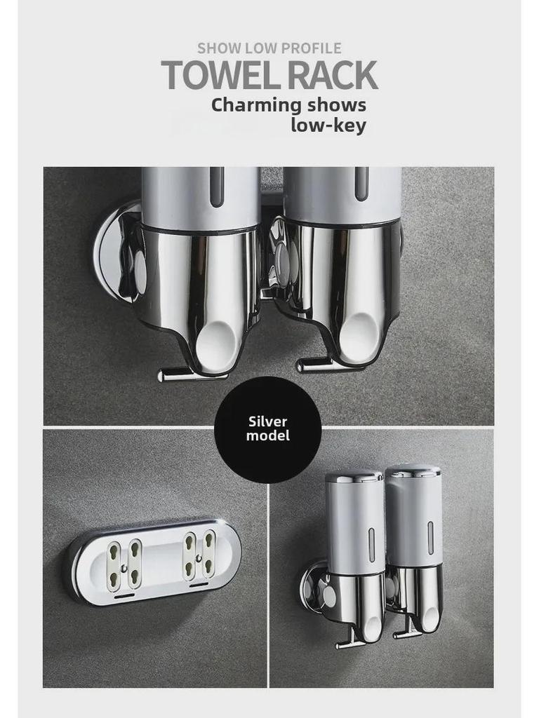Manual Wall-Mounted Foam Soap & Shower Gel Dispenser for Bathrooms