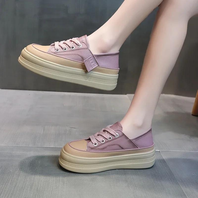 Trendy Sports Shoes for Women Autumn New Flat Bottomed Walking Designer Lace Up Casual Sports Running Travel Women's Shoes