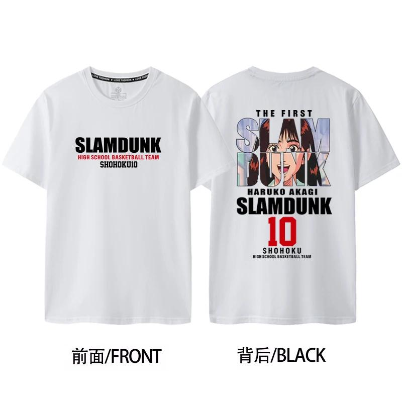 Slam Dunk Master Sakuragi Flower Path SHOHOKU Team Jersey Short Sleeved Men's&women's Pure Cotton Basketball T-shirt 71105