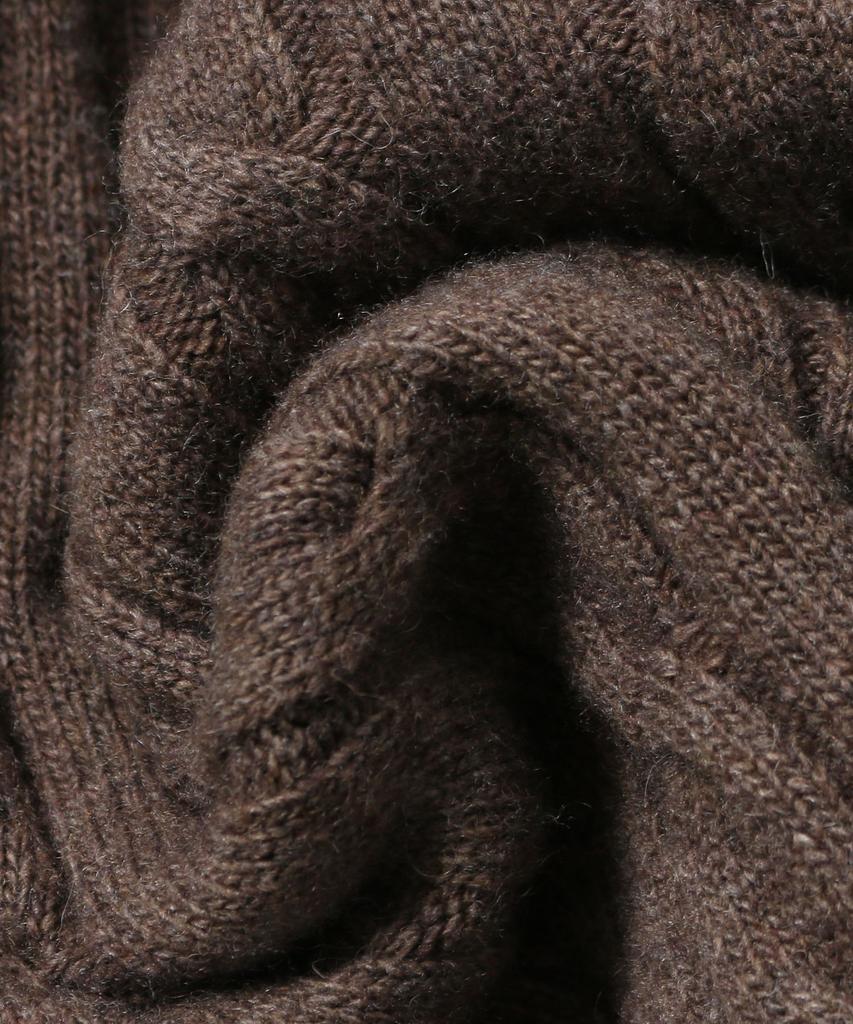 ADHOC Men'S Round Neck Cable Knit (Brown) (Hcalka1)