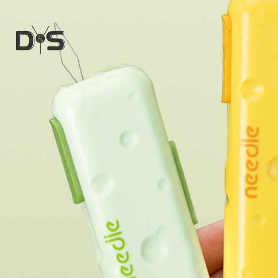 3-i-1 Nåletreder Sømspretter Nåloppbevaringsboks Håndsøm Broderi Korssting Nåletreding Trådfjerningsverktøy