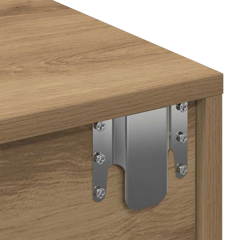 Wandregal mit Schubladen Artisan Eiche Optik 60 x 26,5 x 15 cm
