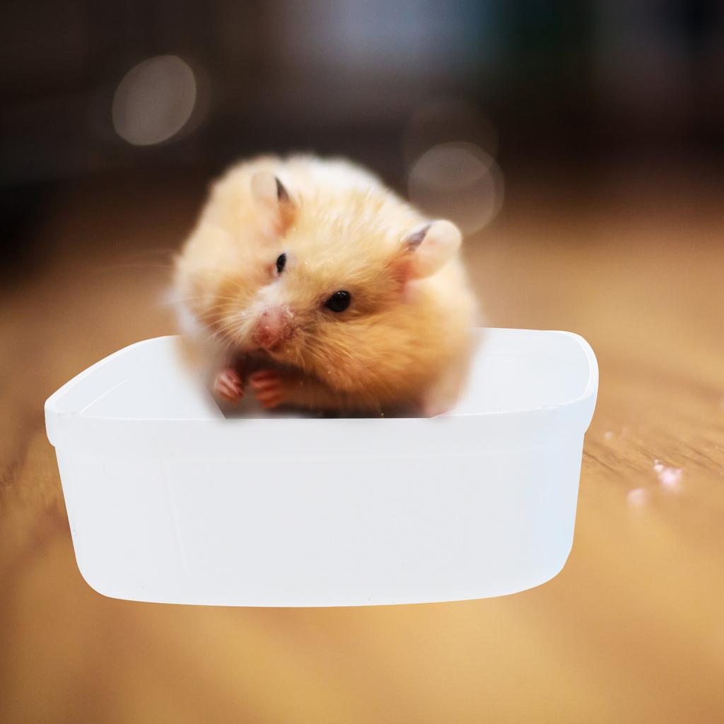2Pcs Hamster Bath Room Plastic Transparent Dust-Proof Containers Detachable Hamster Bathing Tub Household Small Pet Dust Bath