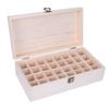 32 Grids Wooden Essential Oil Storage Box, Customizable Display Case for Nail Gel and Aromatherapy Bottles, with Light   for SPA Salon or H