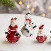 Cute Christmas Santa Bell Pendant Resin/Iron Xmas Tree Pendant  New Year
