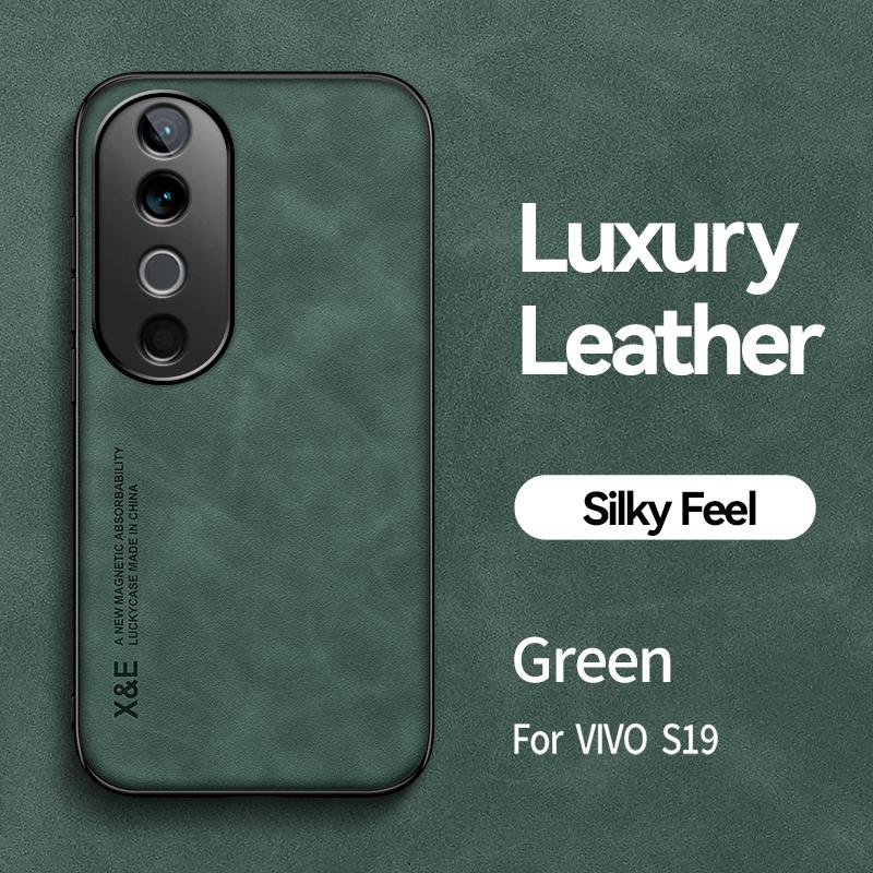 For Vivo V40 Magnetic Case Matte Leather Cover for Vivo V40 Pro Camera Shell Shockproof Phone Fundas for Vivo V30/Vivo V30 Pro