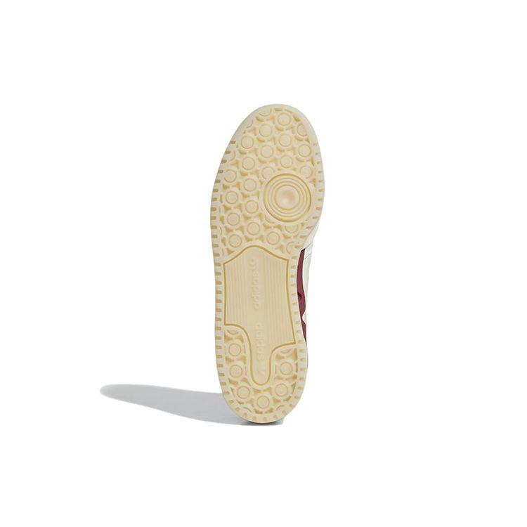 Adidas Forum Exhibit Low Off White Burgundy Unisex Sneakers Cream Collegiate-Burgundy Cream-White GW4358
