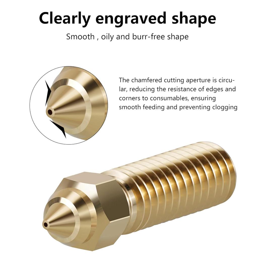 Creality Official K1/K1 Max Nozzle Kit Brass/Hardened Steel 6PCS Nozzles High Temperature Resistance for Ender 3 V3 KE/CR-10 SE