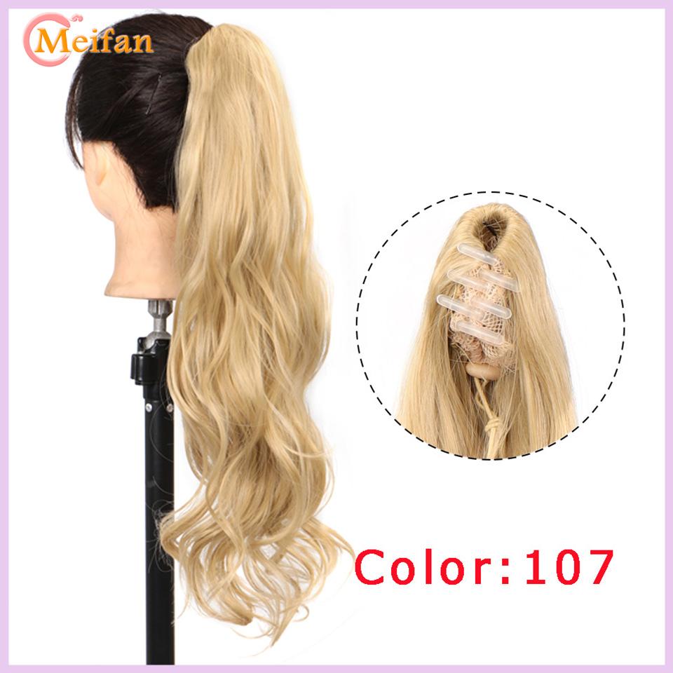 Synthetic Big Wavy Claw Clip On Ponytail Hair Extension For Women Pony Tail Hair Hairpiece Heat Resistant
