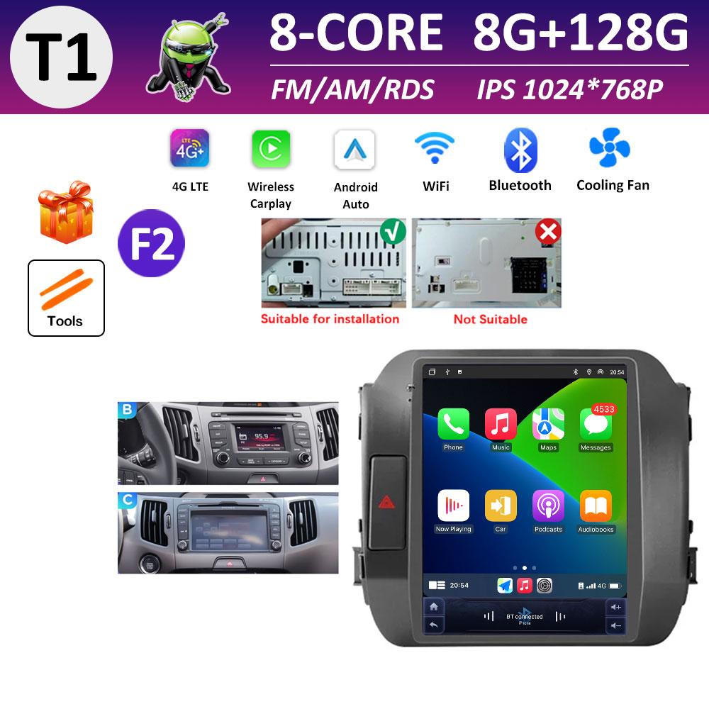 Car Multimedia Video Audio Player for KIA Sportage 3 SL 2010 2011 2012 2013 - 2016 Wireless Carplay WIFI DSP Stereo Bluetooth 4G