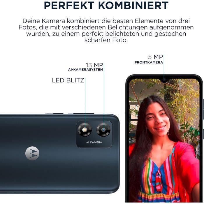 Smartfon Motorola Moto E13 ekran HD6,52,aparat 13 MP,264 GB,5000 mAh,Android 13,czarny kosmiczny