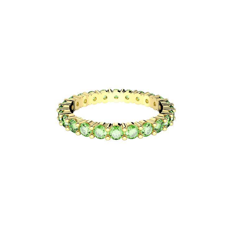 Swarovski Matrix Round Cut Ring Women rings Green 5658659 Box (Random Color),50