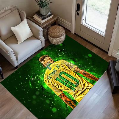 Neymar Jr. Soccer Legend Carpet Design for Kitchen Dining Room Bedrooms Dormitory Antislip Carpet Decorate Offices Perfect Gift for Friends & Family