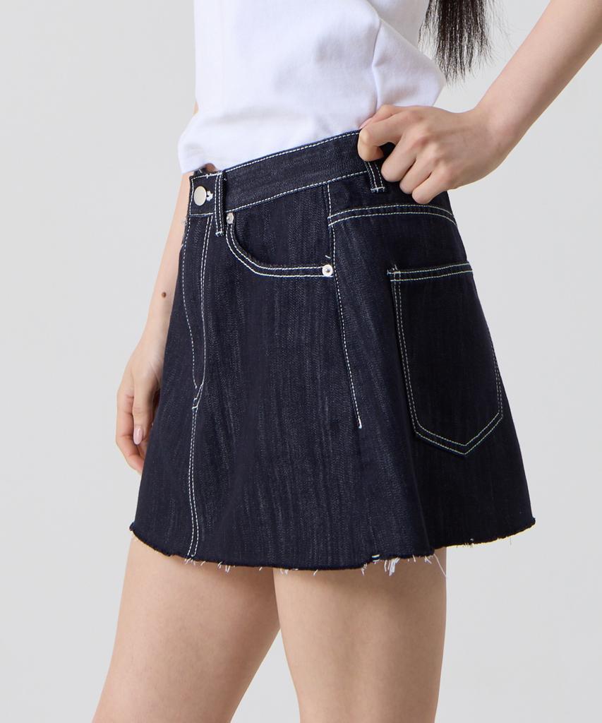 Unknown Planet Low-Rise Denim Mini Skirt Indigo