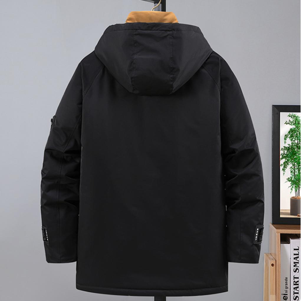 Veste à Capuche En Coton Pour Homme - Coupe Ample Grande Taille - Idéale Mi-saison, Travail, Sport - Polyvalente Et Confortable