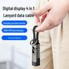 Compact Digital Display Keychain: 2-in-1 Data Cable for Huawei & iPhone 17, 4-in-1 Charging Solution
