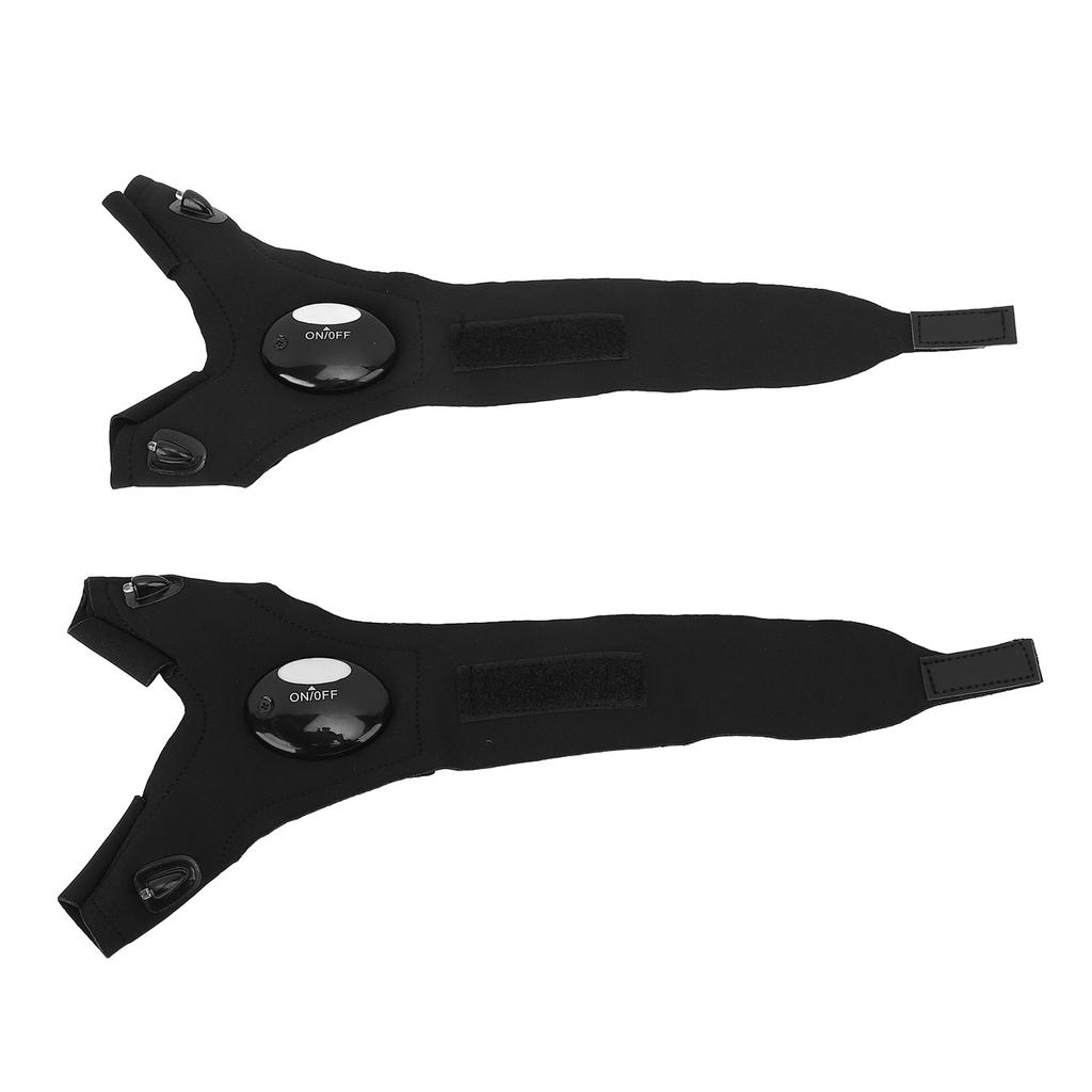 Industrial LED Flashlight Gloves Waterproof Adjustable Fingerless Glove Lights for Electricians Mech
