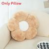 Classic Rabbit Fur Floral Black White Throw Pillow With Plush Comfort For Living Room Decor