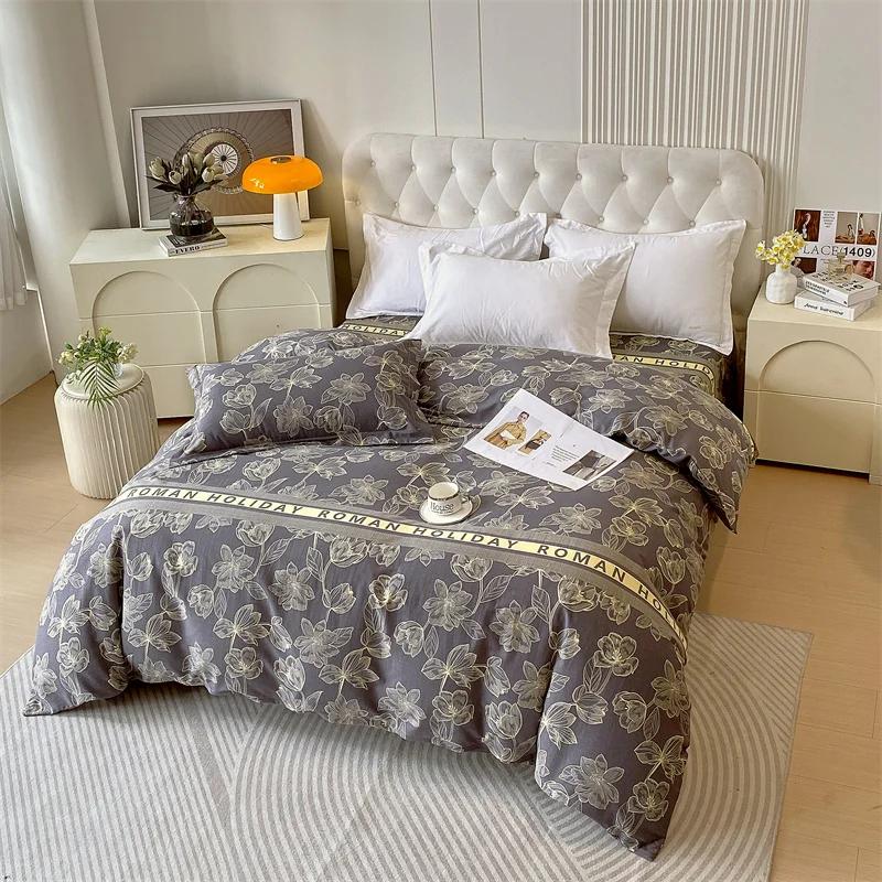 Vintage Floral Duvet Cover Boho Garden Style Comforter Cover with Zipper Queen Bedding for All Season Soft Breathable Easy Care