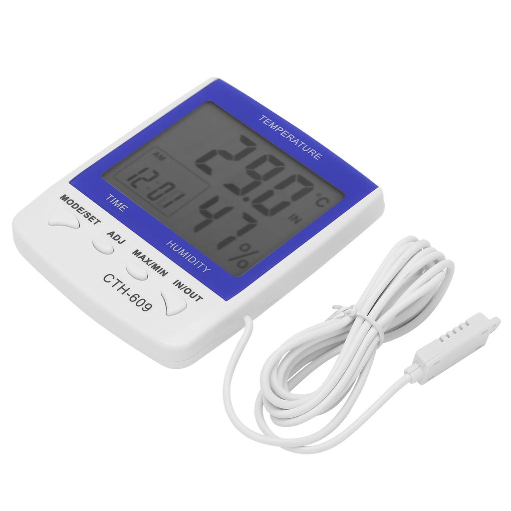 CTH‑609 Digital Thermometer Hygrometer Wall Mounted Temperature Humidity Meter for Home Farm Greenhouse