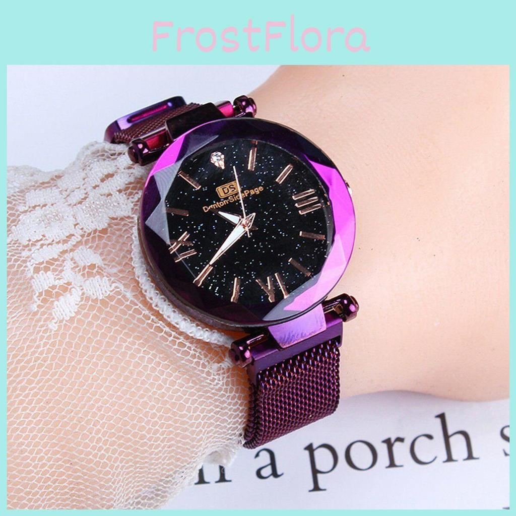 Stylish Starry Sky Watch With Versatile Magnet Strap Buckle Ideal For Fashion Enthusiasts