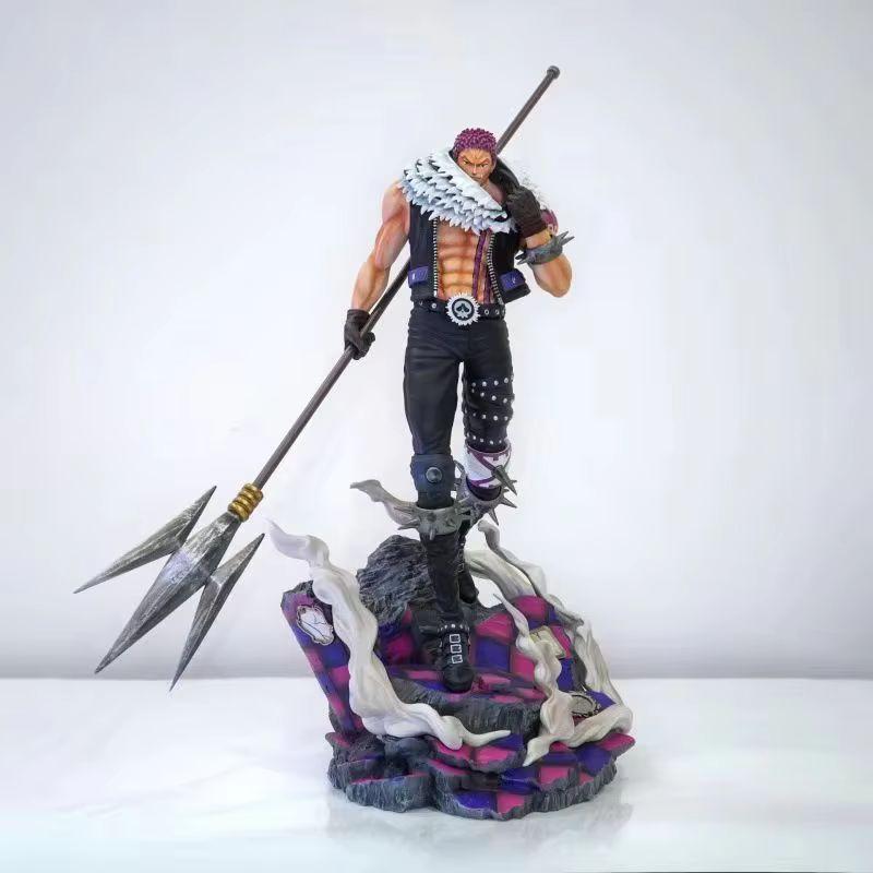 One Piece Anime Charlotte Katakuri Action Figure 44cm Gk Toy Model Collectible Holiday Ornament For Animation Fans