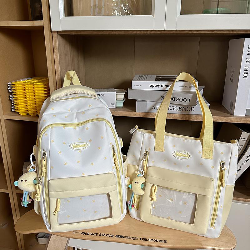 Schoolbag High value schoolbag Women's large capacity backpack Fashion new small fresh versatile backpack Pain bag Durable tutoring bag