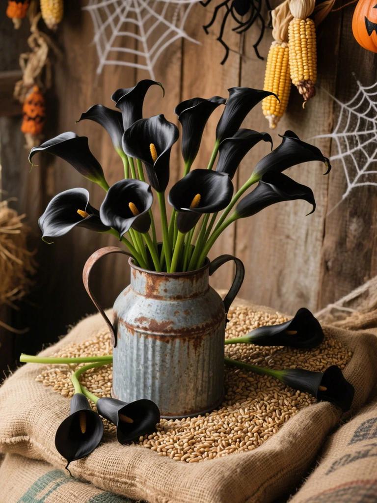 5/10pcs Artificial Flowers Calla Lily Bouquet Real Touch Faux Flower For Home Table Wedding Decoration Halloween Party Decor